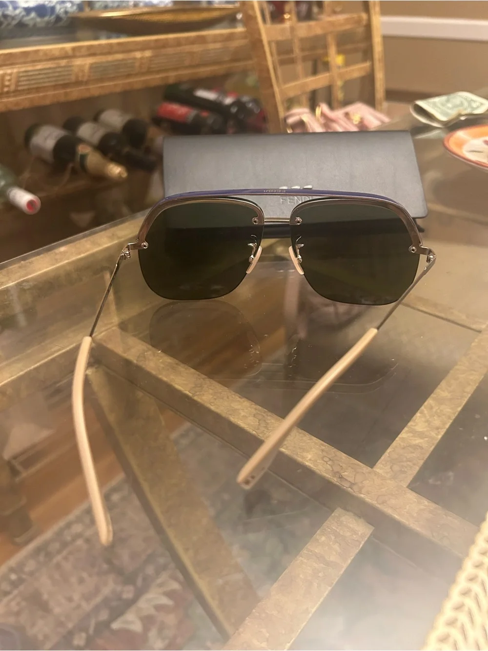 Fendi Sunglasses w/Leather Fendi Case - New!